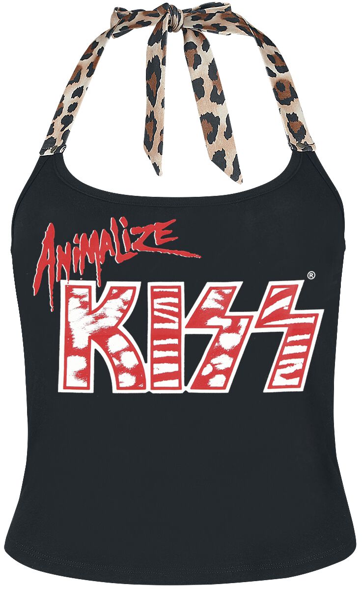 Kiss Neckholder - EMP Signature Collection - S bis XXL - für Damen - Größe L - schwarz/multicolor  - EMP exklusives Merchandise! von Kiss