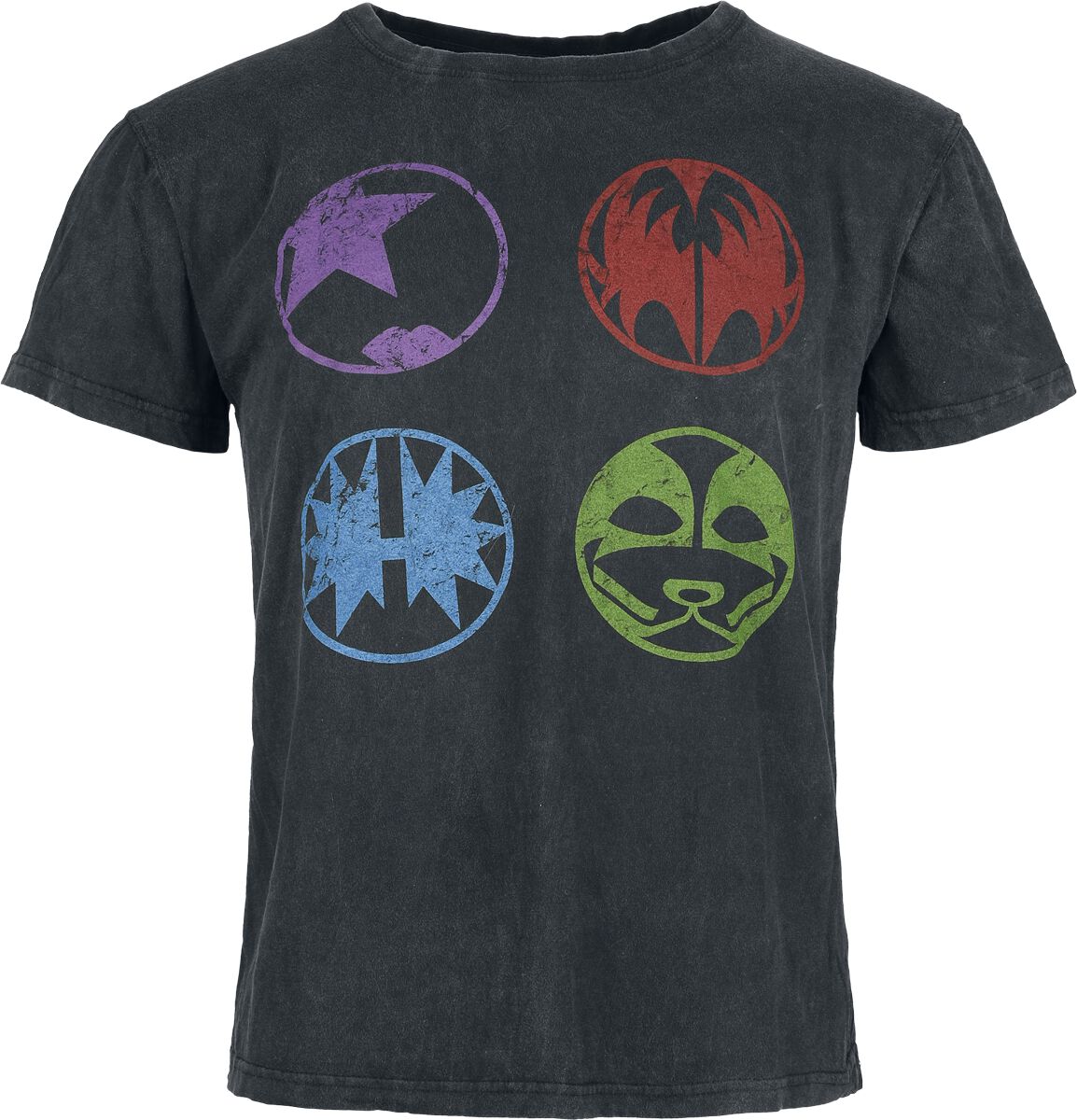 Kiss T-Shirt - Band Icons - S bis 4XL - für Männer - Größe 4XL - anthrazit - EMP exklusives Merchandise! Kiss T-Shirt - Band Icons - S bis 4XL - für Männer - Größe 4XL - anthrazit - EMP exklusives Merchandise! von Kiss