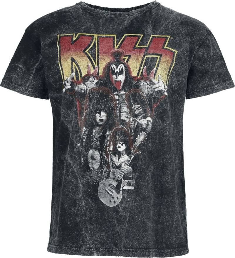 Kiss T-Shirt - Band Photo - S bis 4XL - für Männer - Größe 4XL - anthrazit  - EMP exklusives Merchandise! Kiss T-Shirt - Band Photo - S bis 4XL - für Männer - Größe 4XL - anthrazit  - EMP exklusives Merchandise! von Kiss