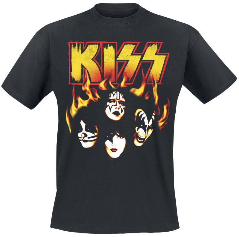 Kiss T-Shirt - Burn With Me - 3XL - für Männer - Größe 3XL - schwarz  - Lizenziertes Merchandise! von Kiss