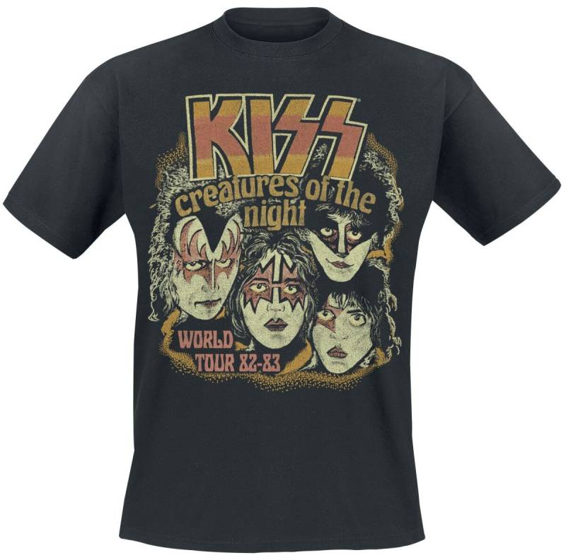 Kiss T-Shirt - Creatures World Tour - S bis XXL - für Männer - Größe XXL - schwarz  - Lizenziertes Merchandise! von Kiss