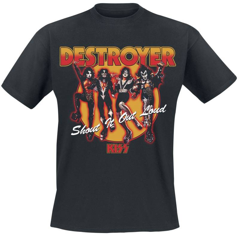 Kiss T-Shirt - Destroyer - S bis XXL - für Männer - Größe S - schwarz - Lizenziertes Merchandise! Kiss T-Shirt - Destroyer - S bis XXL - für Männer - Größe S - schwarz - Lizenziertes Merchandise! von Kiss