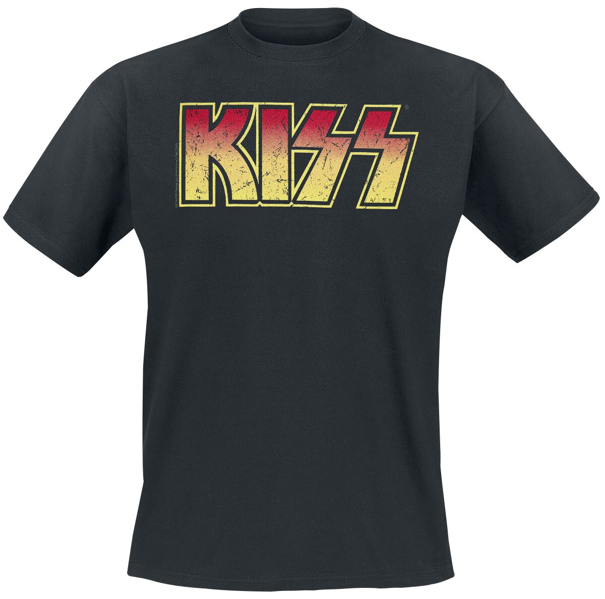 Kiss T-Shirt - Distressed Logo - XL bis 5XL - für Männer - Größe 3XL - schwarz  - Lizenziertes Merchandise! von Kiss