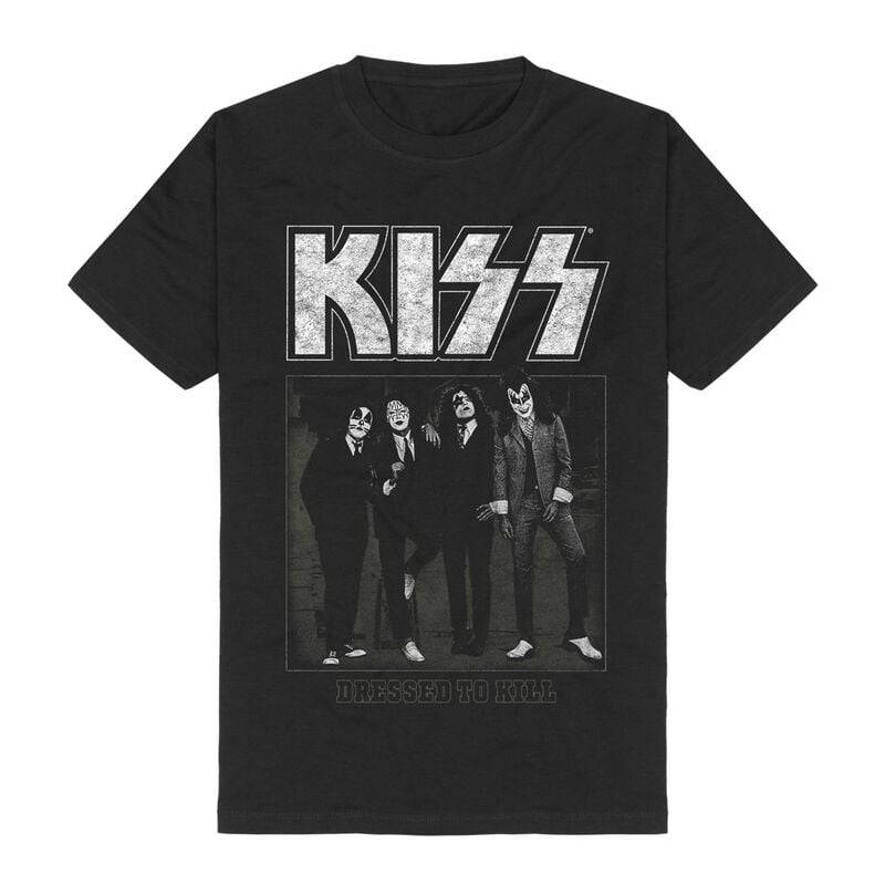 Kiss T-Shirt - Dressed to kill - S bis 3XL - für Männer - Größe S - schwarz  - Lizenziertes Merchandise! von Kiss