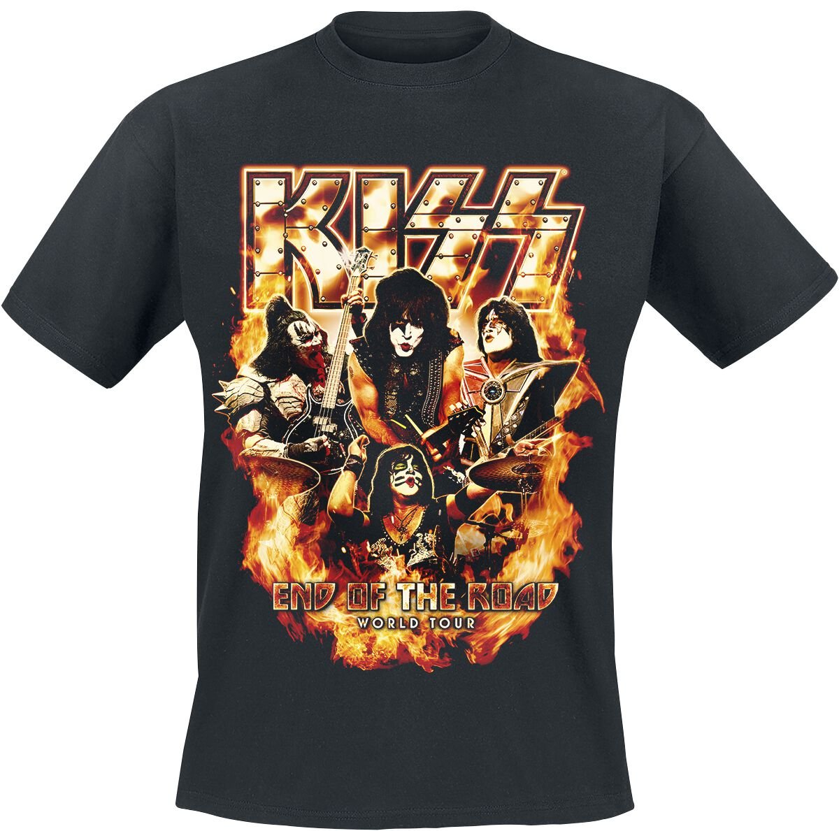 Kiss T-Shirt - EOTR Tour 2023 On Fire - M bis 3XL - für Männer - Größe XXL - schwarz - Lizenziertes Merchandise! Kiss T-Shirt - EOTR Tour 2023 On Fire - M bis 3XL - für Männer - Größe XXL - schwarz - Lizenziertes Merchandise! von Kiss