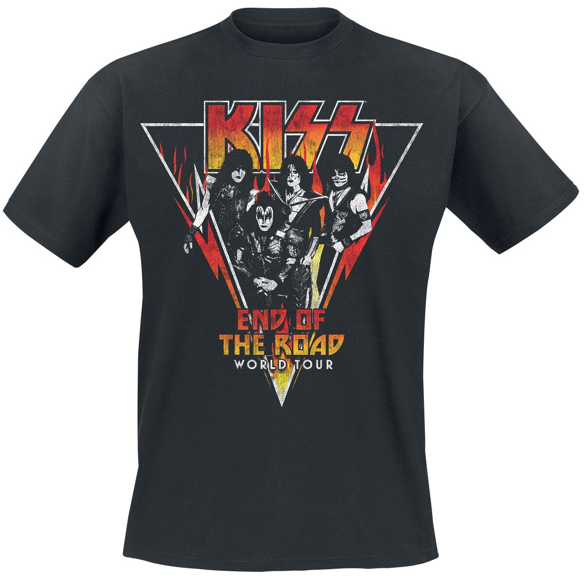 Kiss T-Shirt - EOTR World Tour Triangle - L bis 3XL - für Männer - Größe 3XL - schwarz  - Lizenziertes Merchandise! von Kiss