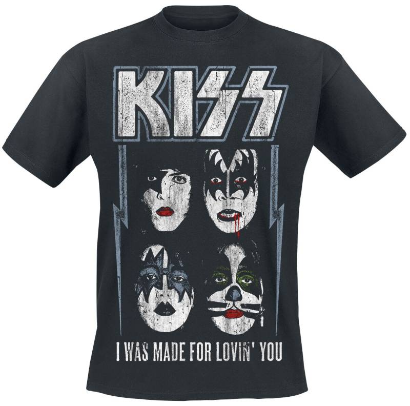 Kiss T-Shirt - I Was Made For Lovin' You - S bis 5XL - für Männer - Größe S - schwarz  - Lizenziertes Merchandise! von Kiss