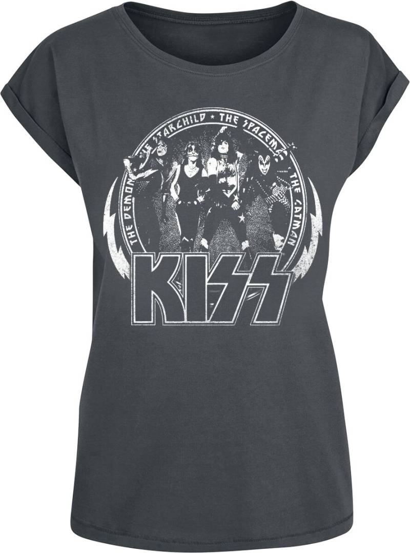 Kiss Vintage Circle T-Shirt charcoal in L von Kiss
