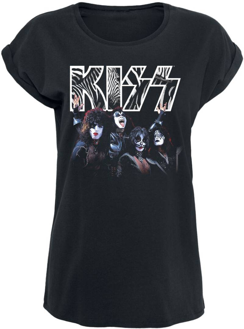 Kiss Zebra Stripe T-Shirt schwarz in M von Kiss