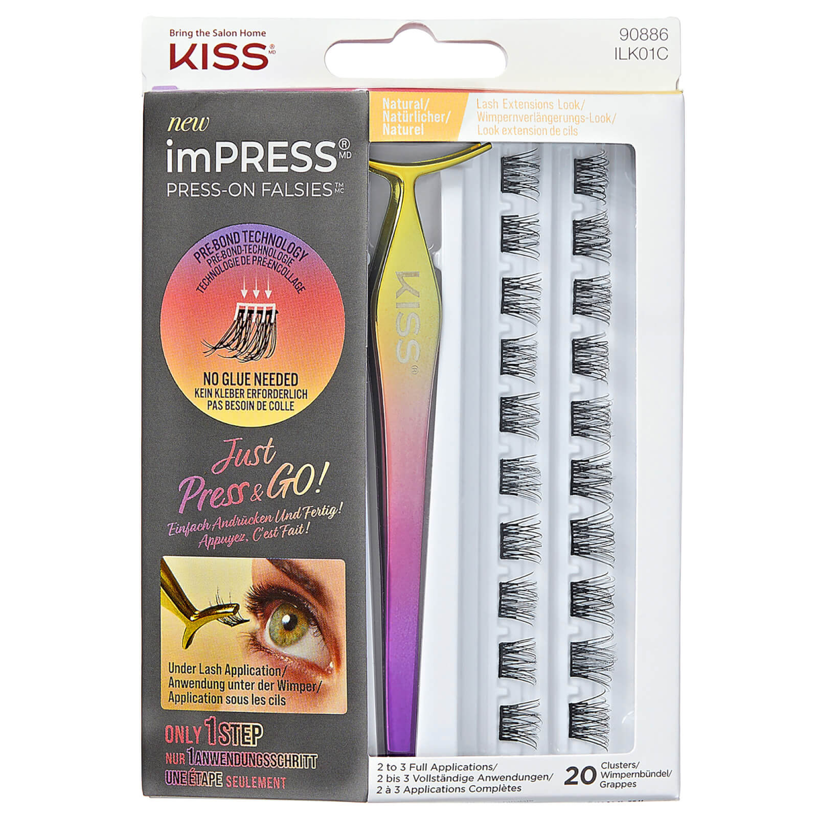 Kiss imPRESS Falsies Press-on False Lash Kit - Natural von Kiss