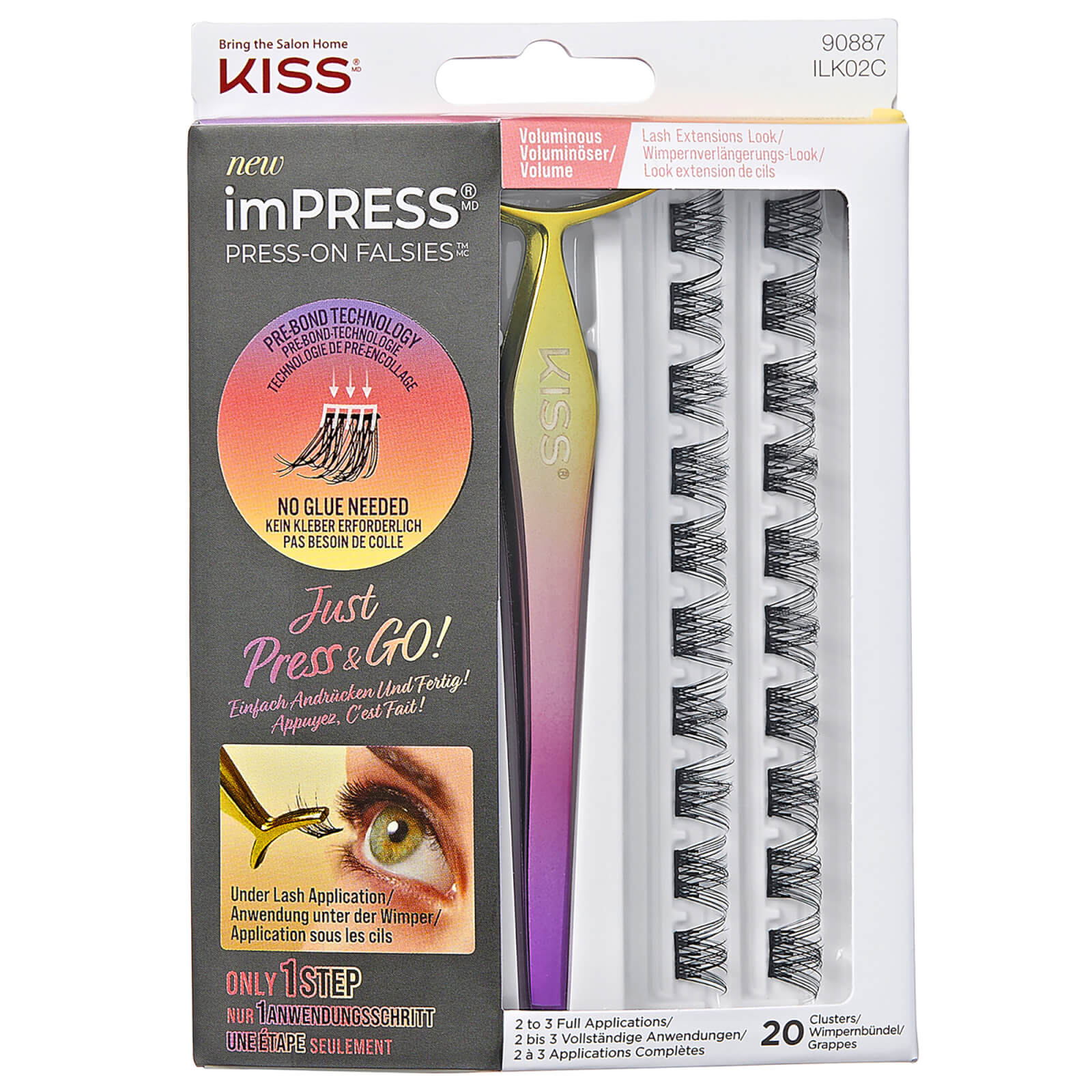 Kiss imPRESS Falsies Press-on False Lash Kit - Voluminous von Kiss