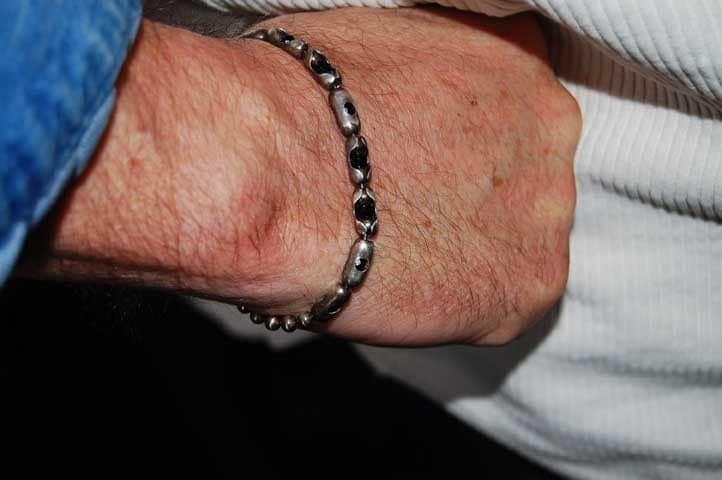 Echtes Stein-Schwarzer Onyx Sterling Armband |Adlerauge | Ovale Anhänger Mit Fenstern, Onyxstein, Silber 925 Gliederkette von Kiss2Keep