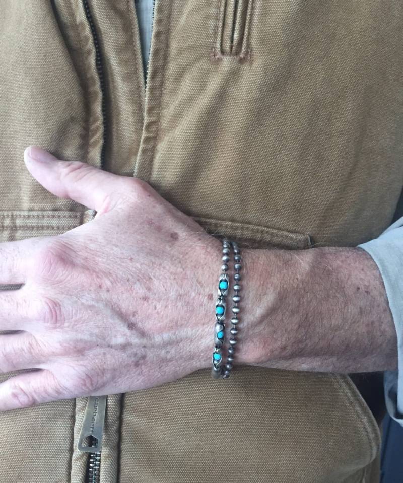 Herren Sterling Silber Stein Manschette Wickelarmband | Der Chef Antiqued Kette Mit Türkis, Tigerauge Oder Schwarz Spinell von Kiss2Keep