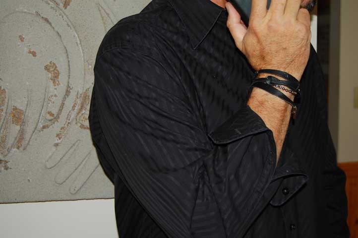 Schwarzes Leder Wickelarmband |Johnny Cash|sterling|Herren Armspange, Armreif, Personalisiert, Herren Lederarmband, Unisex Custom Armreif von Kiss2Keep