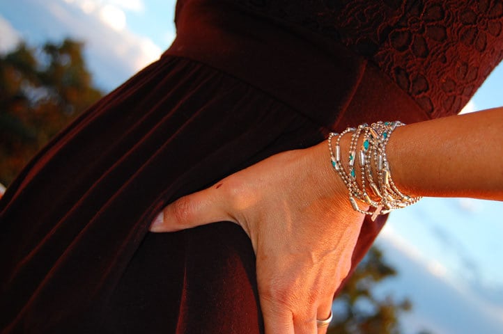 Türkis Sterling Silber Armreif |Island Princess| Perlen Armband, Kette, Schmuck, Vielseitig, Halskette Oder Fußkettchen von Kiss2Keep