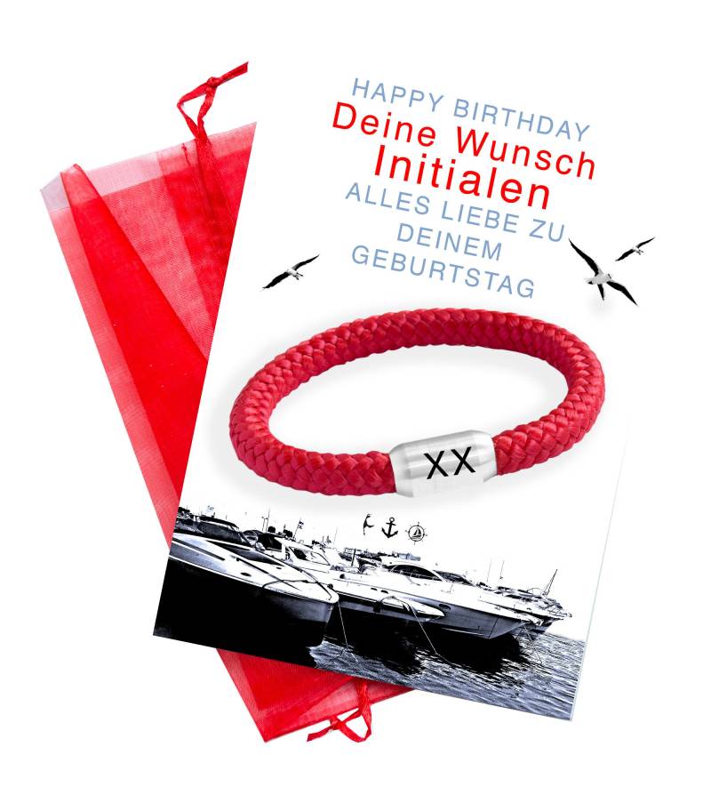 Das Original Segeltau Armband | Deine Initialen Wunschname Edelstahl Magnetverschluss Unisex 8 Mm Durchmesser Ø Das Original Segeltau Armband | Deine Initialen Wunschname Edelstahl Magnetverschluss Unisex 8 Mm Durchmesser Ø von LumiViva