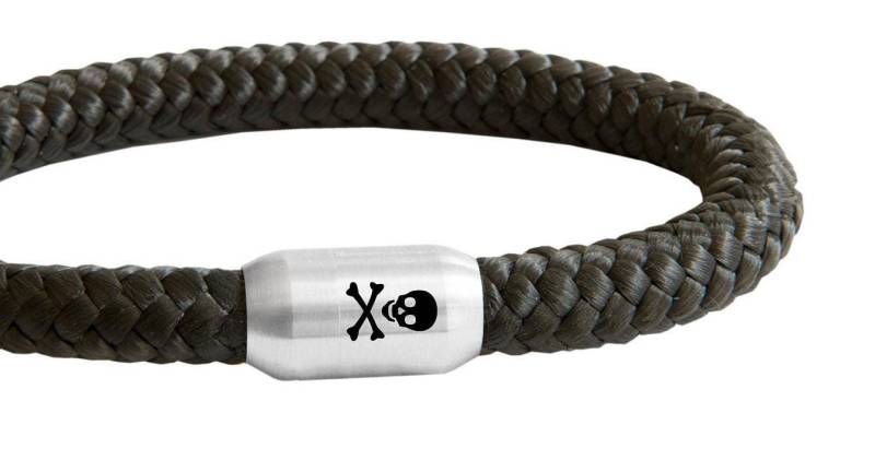 Segeltau Totenkopf Armband | Edelstahl Magnetverschluss Gravur Unisex 8 Mm Durchmesser Ø Segeltau Totenkopf Armband | Edelstahl Magnetverschluss Gravur Unisex 8 Mm Durchmesser Ø von LumiViva
