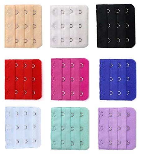 Kissa 1 Verlängerung BH, 3 Haken, Dessous, Dekolleté 5,5 x 5 cm Gr. Einheitsgröße, Schwarz von Kissa