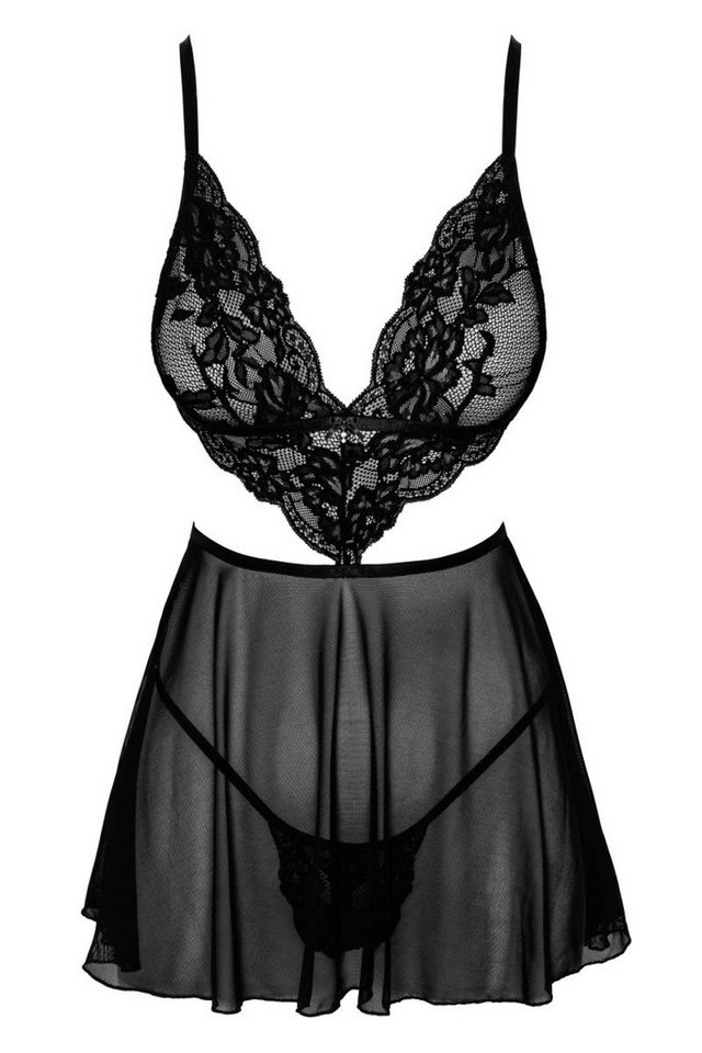 Kissable Negligé Negligee in schwarz - L/XL von Kissable