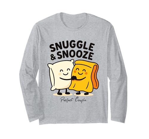 Snuggle & Snooze Kissen Freunde Langarmshirt von Kissen Umarmung Schlafen Freunde Schnarchen Design
