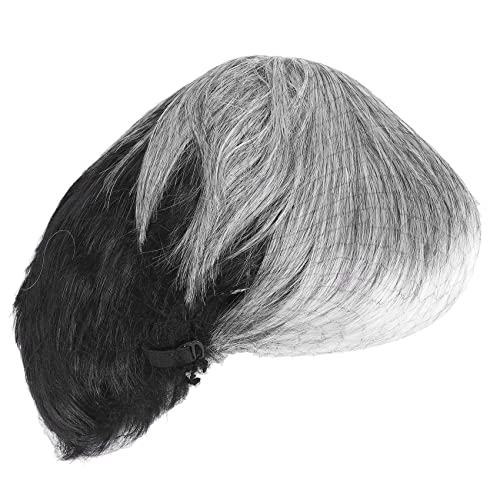 Kissmii MäNner Kurze Gerade PerüCke Ombre Schwarz Synthetische PerüCke für MäNnliche Haare SchäFchen Realistische NatüRliche Toupee PerüCken von Kissmii