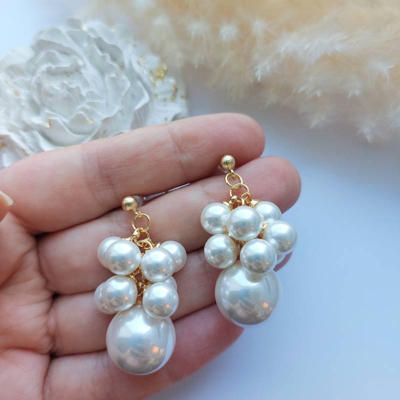 18K Vergoldete Ohrringe Perlen Schmuck von KissneryJewelry