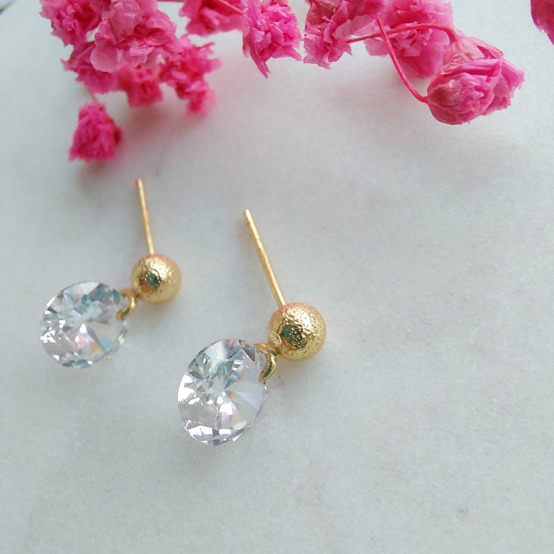 Ohrstecker Edelstahl Mit Zirkonia Stein von KissneryJewelry