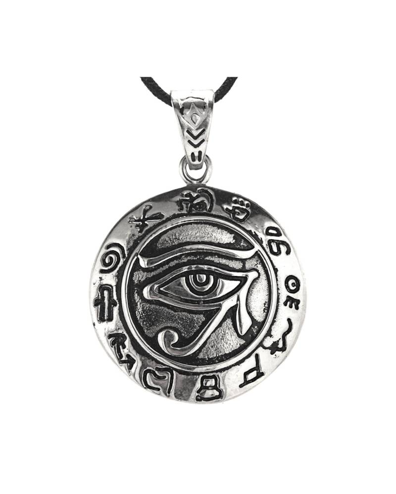 Auge Des Horus Edelstahl Anhänger Schutz Amulett Horusauge Dreieck Nr. 179 von KissofLeather