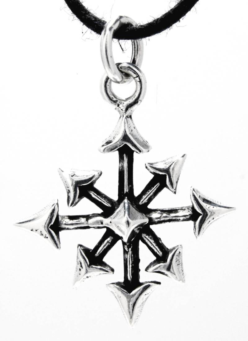 Chaosstern Chaos Stern Star Amulett Larp Magie Silber 925 Anhänger Nr. 58 von KissofLeather