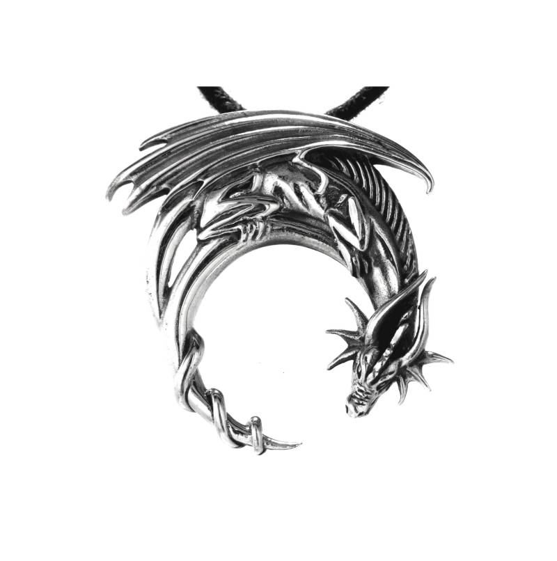 Drachen Anhänger 925 Sterling Silber Drache Dragon Kettenanhänger Nr.315 von KissofLeather