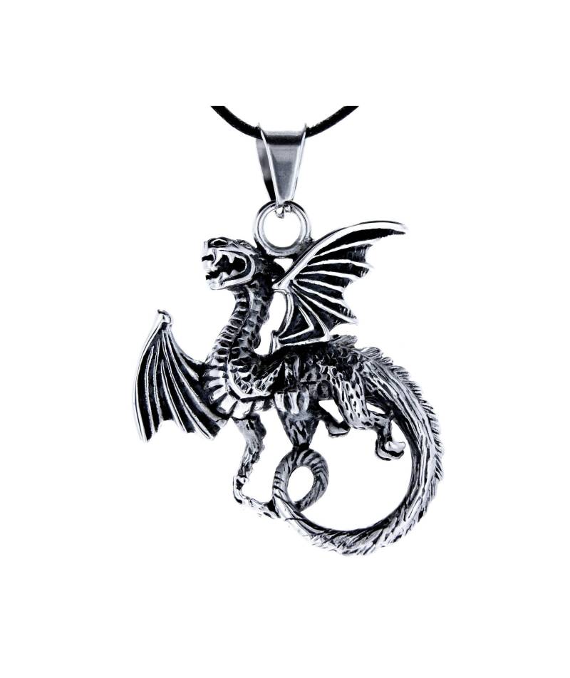 Großer Drachen Anhänger Aus Edelstahl , Drache Dragon Nr. 111 von KissofLeather