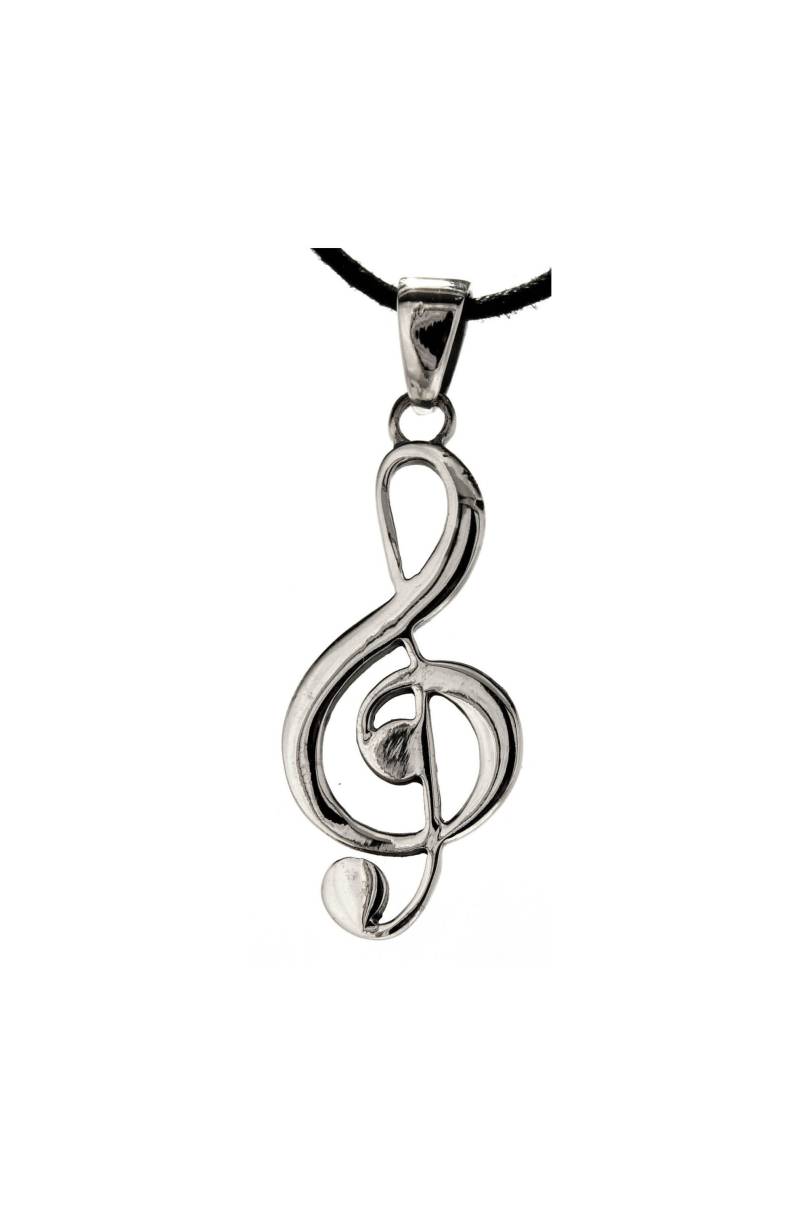 Notenschlüssel Anhänger 925 Silber Violinschlüssel Musik Musiker Konzert Nr 257 von KissofLeather