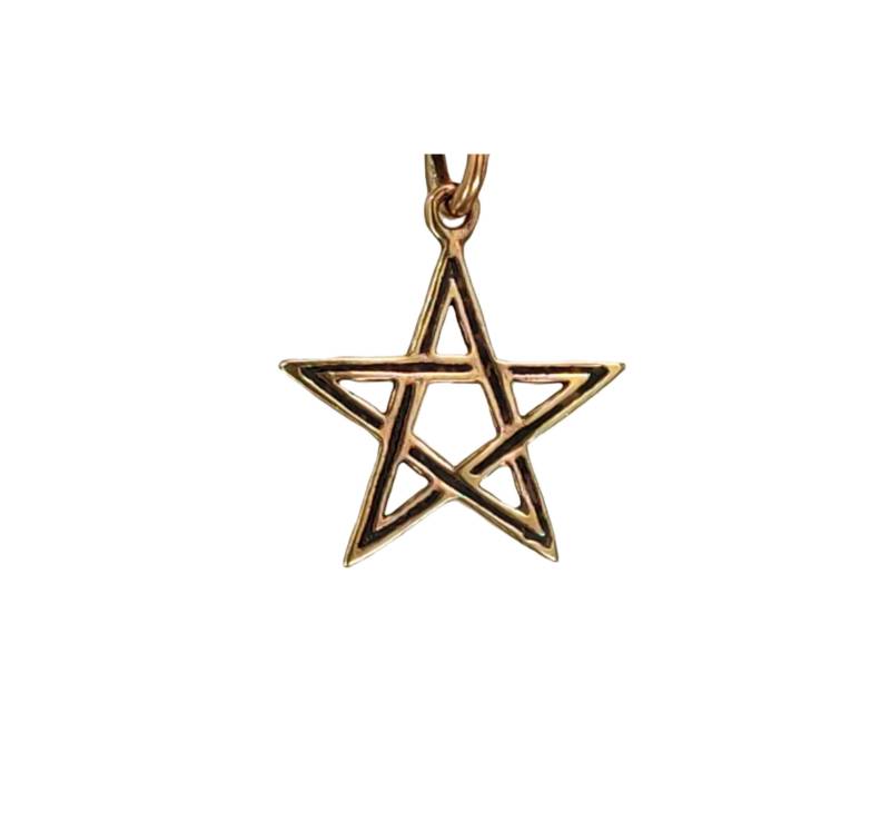 Pentagramm Anhänger Bronze Weiße Magie Schutz Zauber Hexe Pentagram Pentacle von KissofLeather
