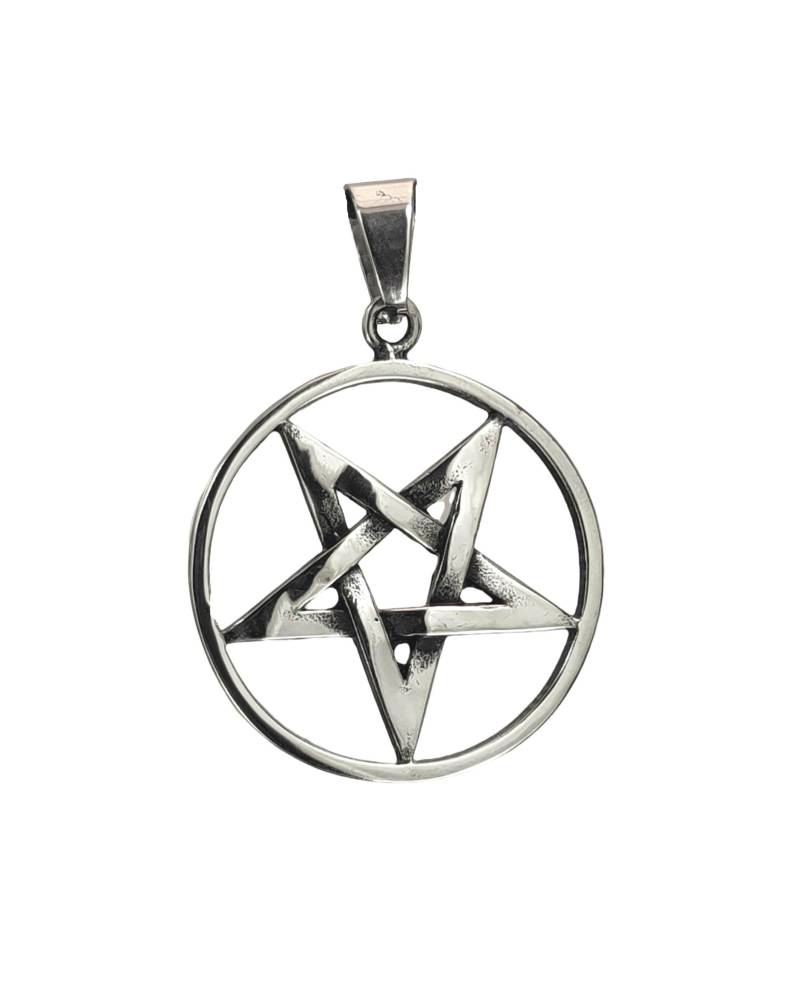 Pentagramm Anhänger Edelstahl Drudenfuß Pentakel Schutz Nr. 135 von KissofLeather