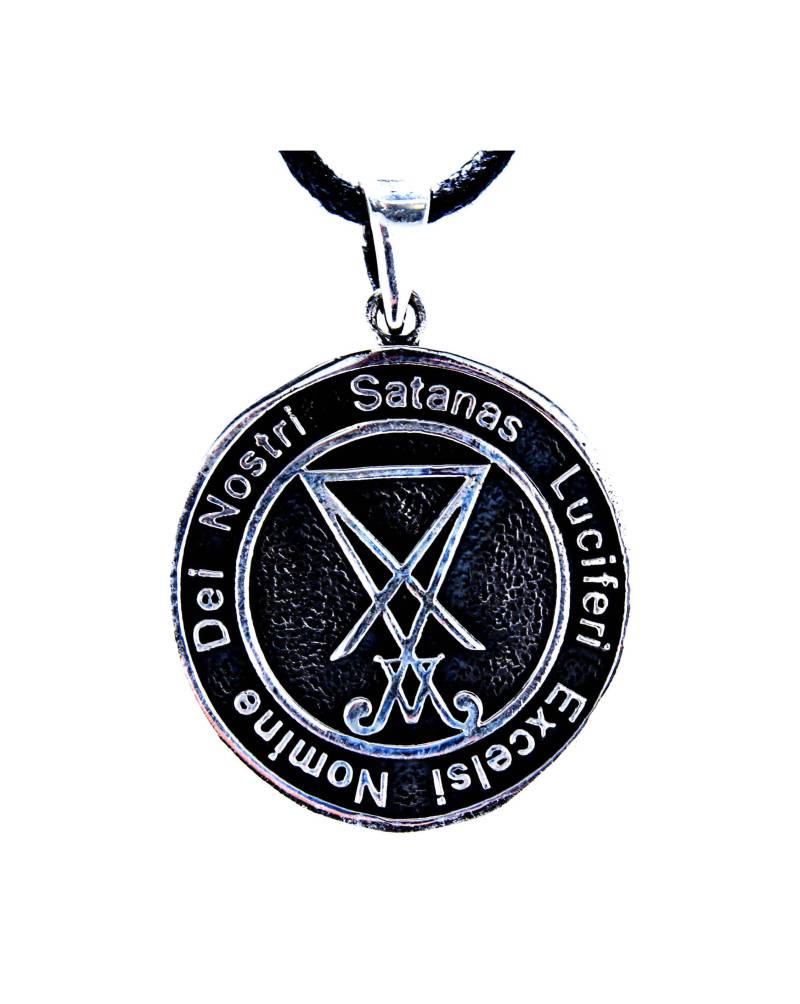 Siegel 925 Silber Anhänger Luzifer Satan Teufel Luziferssiegel Nr 57 von KissofLeather