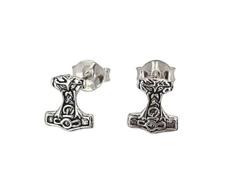 Thorshammer Ohrring 925 Silber Ohrringe Ohr Paarpreis Sterling St.57 von KissofLeather
