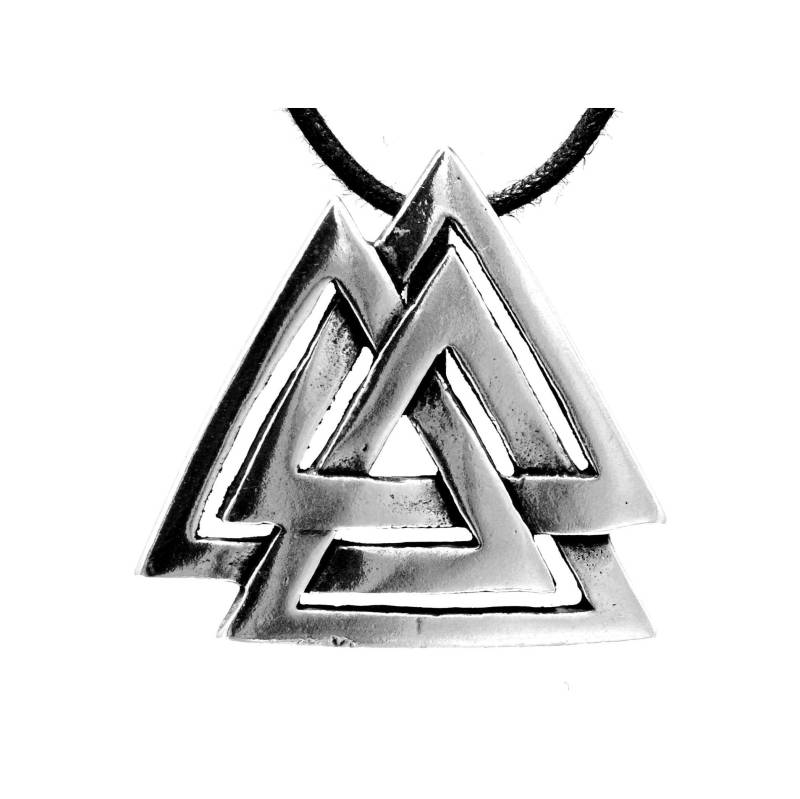 Wotansknoten Anhänger 925 Silber Odin Wotans Knoten Valknut Ring Nr.158 von KissofLeather