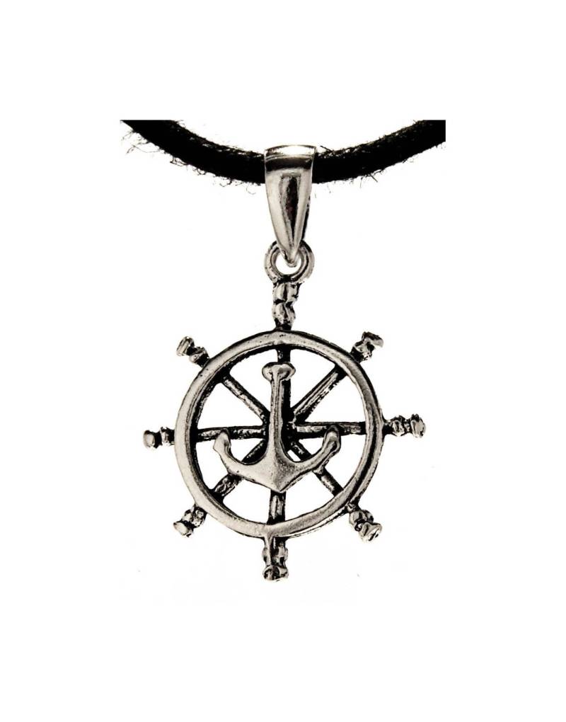 steuerrad Anhänger 925 Silber Seefahrt Boot Schifffahrt Seemann 266 von KissofLeather