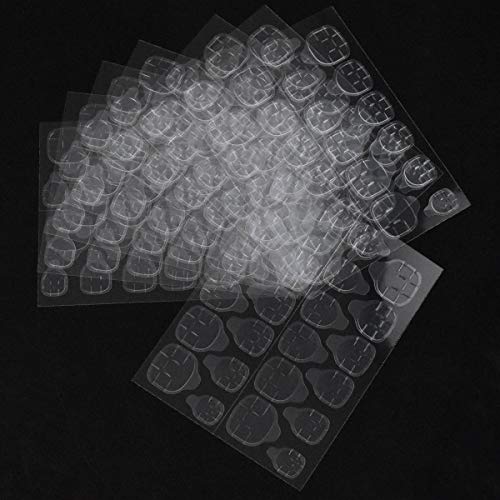 30 Blatt（720 Stück) Doppelseitiger Nagelkleber-Aufkleber Selbstklebende Transparent Jelly Gel Adhesive Tabs Nagelkleber für Kunstnägel Nagelstudiozubehör von kissral