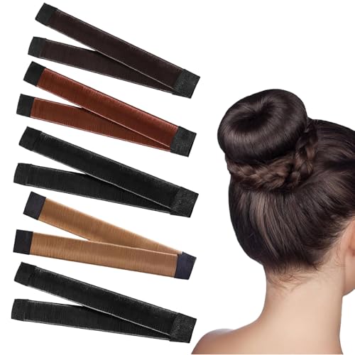 5 Stück Dutt Maker, Hair Bun Maker, Flechthilfe Haare Mädchen und Damen, Knotenringe für Haarstyling, Französisch Haar Donut Snap Roll Bun Werkzeug, Perfekt für Lange und Dicke Haare (farbig 1, L) 5 Stück Dutt Maker, Hair Bun Maker, Flechthilfe Haare Mädchen und Damen, Knotenringe für Haarstyling, Französisch Haar Donut Snap Roll Bun Werkzeug, Perfekt für Lange und Dicke Haare (farbig 1, L) von Kisstta