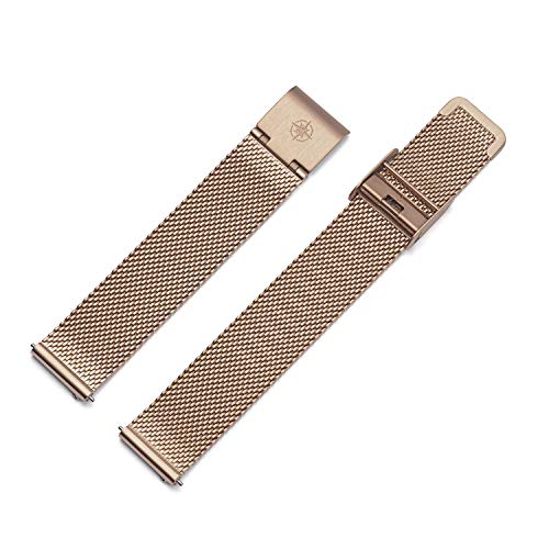Kistanio 16 mm Milanaiseband aus Edelstahl Druckverschluss Meshband Champagner - ME-16-CH Kistanio 16 mm Milanaiseband aus Edelstahl Druckverschluss Meshband Champagner - ME-16-CH von Kistanio