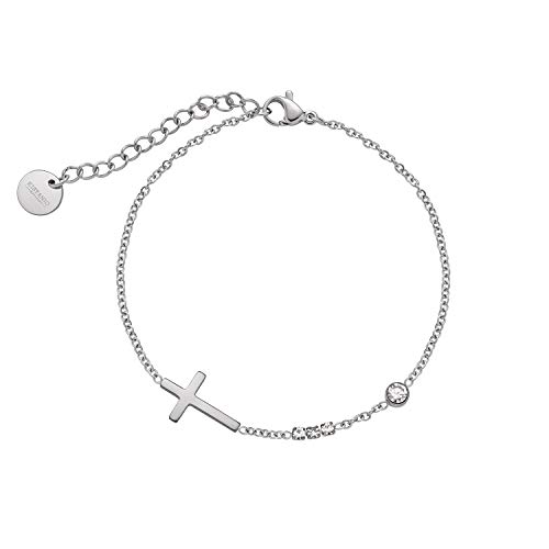 Kistanio Damen Armband Brilliant Cross Silberfarben KIS-Bra-BRILLCRO-SI von Kistanio