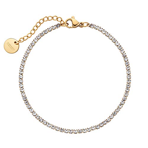 Kistanio Damen Armband Shining Brilliants Goldfarben KIS-Bra-SHIBR-GO von Kistanio