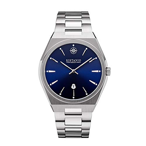 Kistanio Milano Herrenuhr mit Edelstahlarmband 10ATM Saphirglas Blau SI-BL-S Kistanio Milano Herrenuhr mit Edelstahlarmband 10ATM Saphirglas Blau SI-BL-S von Kistanio