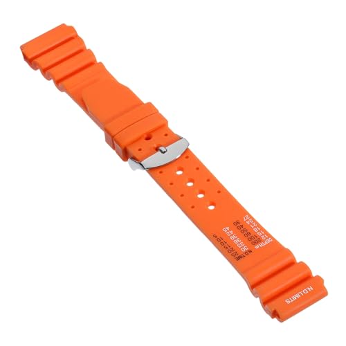 Kistanio Silikonarmband Taucherarmband mit Edelstahl Dornschließe Orange 20 MM von Kistanio