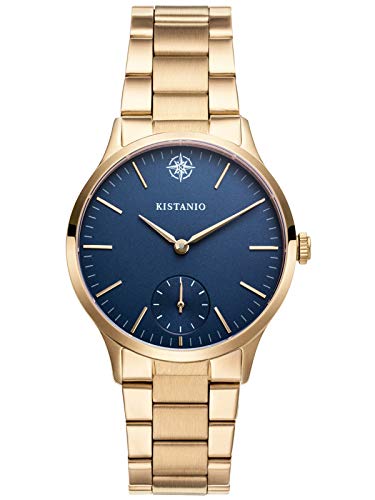 Kistanio Stratolia Damenuhr mit Metallarmband Analog Saphirglas Champagner Blau STR-31-048 von Kistanio