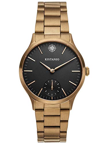 Kistanio Stratolia Damenuhr mit Metallarmband Analog Saphirglas Khaki Schwarz STR-31-084 von Kistanio