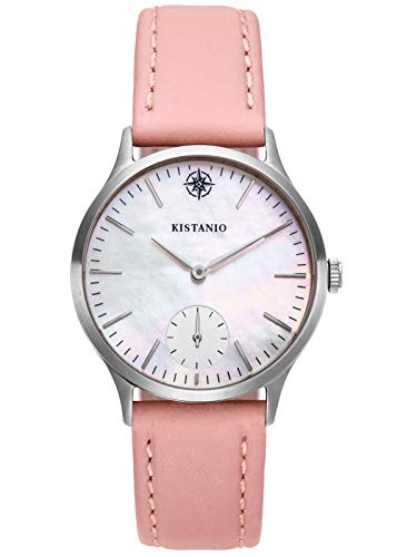Kistanio Stratolia Damenuhr mit Lederarmband Analog Saphirglas Perlmutt STR-31-051 von Kistanio