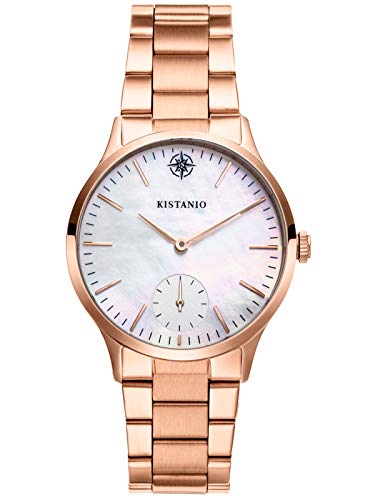 Kistanio Stratolia Damenuhr mit Metallarmband Analog Saphirglas Rosegoldfarben Perlmutt STR-31-006 von Kistanio