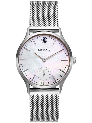 Kistanio Stratolia Damenuhr mit Milanaisearmband Analog Saphirglas Perlmutt STR-31-133 von Kistanio